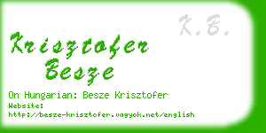 krisztofer besze business card